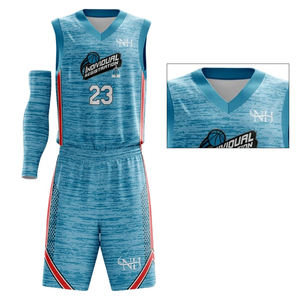 Uniformes de Baloncesto Más Vendidos, Ropa Deportiva, Conjuntos de Camisetas de Baloncesto para Entrenamiento, Uniformes de Baloncesto sin Mangas Lisos para Hombre - Product Image 4