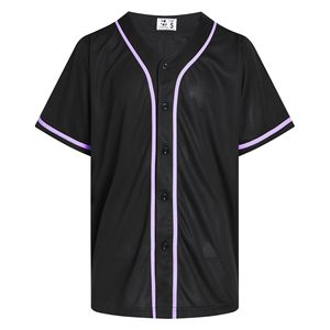 OEM Baseball Jersey Custom Streetwear Baseball Teamwear Contrast Stripe Breathable <b>Waffle</b> Mesh Button Front Athletic <b>Shirt</b> - Product Image 1