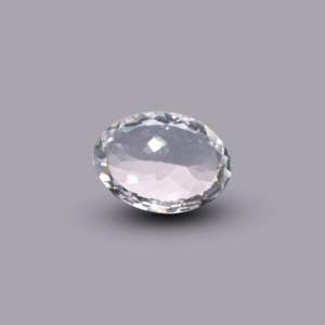 Faceted Oval Cabochon Sky Blue Aquamarine 4.1 Carat Loose Gemstone for Fine Jewelry - Product Image 2