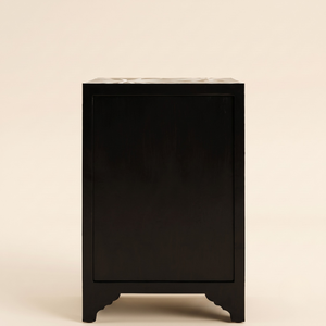 Bone Inlay BEST Modern Design Real Bone Inlay <b>Bedside</b> <b>Table</b> <b>With</b> 1 <b>Drawers</b> for Living Room Bone Inlay Furniture - Product Image 2