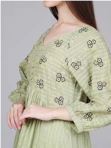 Robe longue unie à col en V, de haute qualité, avec logo personnalisé, style été pour femmes, robe ample en coton et lin, manches mi-longues, décontractée - Product Image 5