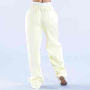 Tendance Printemps Femme Pantalon de jogging coupe ample en molleton de coton, jambe large évasée, avec cordon de serrage et poches, confortable, style streetwear - Product Image 6