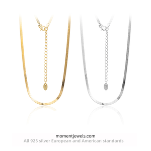 Collar de Cadena de Serpiente de Plata de Ley 925 para Mujer, Chapado en Oro de 18K, Patrón de Piel de Serpiente Tridimensional, Joyería de 11g - Product Image 2