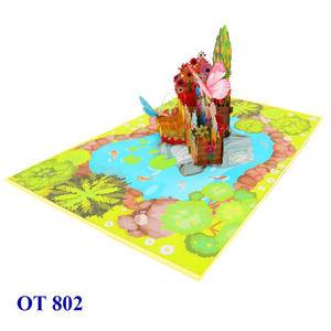 Tarjeta 3D Pop-Up Hecha a Mano con Flor Morada y Mariposa Azul, Diseño Floral Personalizado en Papel, Regalos para Día de Acción de Gracias, San Valentín y Cumpleaños - Product Image 6