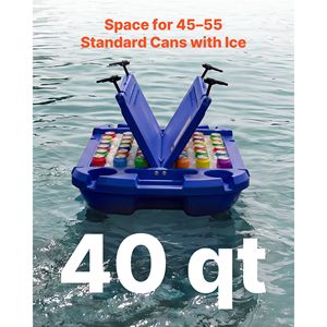 Nevera Flotante de 40 QT, Premium, de LLDPE, Anfibia, con Ruedas y Cuerda de Remolque, Almacenamiento Seco para Agua - Product Image 4