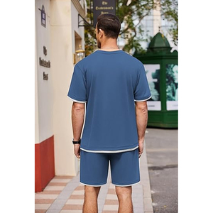 Mens Casual Cotton <b>Set</b> Manufacturer T Shirt Cargo Shorts Summer OEM ODM Bulk Wholesale - Product Image 4