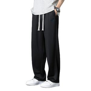 Pantalon long décontracté pour homme, coupe droite ample, séchage rapide, broderie personnalisée du logo, prix usine Chine, collection printemps-été, fin et léger. - Product Image 1