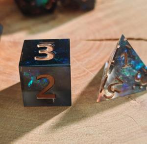 Set de dés en résine polyédriques en boîte vitrine pour le merchandising, pour jeux de rôle de table (Dungeons and Dragons), approvisionnement en gros - Product Image 6