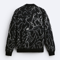 Maßgefertigter OEM ODM Herren-Pullover mit Jacquard-Muster, Streetwear Rundhals-Strickoberteil, Winter-Wollstrickware für Männer