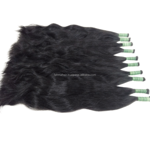 Indonesian Natural Premium Top Grade 100% Virgin Remy Human Hair Extensions Bulk Straight Hair Bundles <b>Tangled</b> Free All Colors - Product Image 2