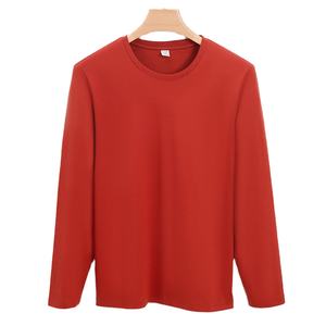 T-shirt à manches longues de haute qualité, couleur unie, design décontracté orienté vers l'exportation, logo personnalisé, prix abordable, 100% coton pour hommes - Product Image 3