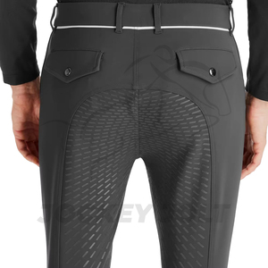 Pantalones de equitación, ropa deportiva para exteriores, proveedor de artículos de equitación, personalizado OEM ODM, tela elástica en cuatro direcciones, tela de alta calidad - Product Image 4