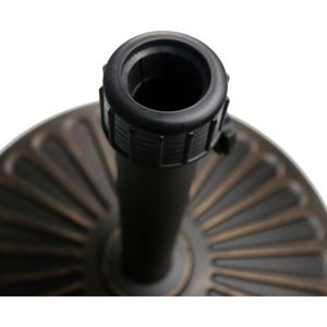 Base per Ombrellone Rotonda in Bronzo Anticato da 18 Pollici, Resistente, 30,2 Libbre, per Patio e Uso Esterno - Product Image 3