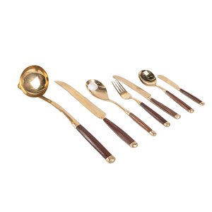 Ensemble de couverts élégants en acier inoxydable 4 pièces, finition miroir, couteau, fourchette, cuillère avec poignées effet cristal pour mariages, vaisselle de table - Product Image 3