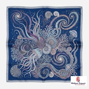 Custom Printed Womens Square <b>Scarf</b> Soft Lightweight Fabric Fashion Head <b>Scarf</b> OEM ODM Manufacturer Ireland Custom Fabric Product - Product Image 1