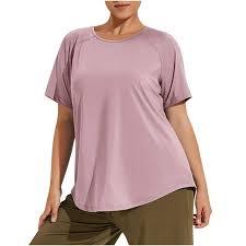 เสื้อยืดผู้หญิง คอตตอน 60% / โพลีเอสเตอร์ 40% เป็นมิตรกับสิ่งแวดล้อม ผ้าไม่ยับ คอกลม แขนสั้น ระบายอากาศ แห้งเร็ว พิมพ์ลายโลโก้ทั่วตัว - Product Image 1
