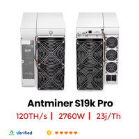 Bitmain Antminer S19k Pro 120TH/s, machine de minage Bitcoin BTC SHA256 ASIC, 2760W, 23J/TH, refroidie par air, équipement de minage crypto BCH BSV