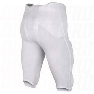 Mens White <b>Padded</b> American Football Pants Mesh Breathable Elastic Waist Fitted Athletic Practice Game Performance Sportswear - Product Image 3