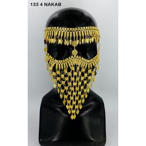 Chaînes de perles en cuivre plaqué or spécial, style arabe, motif cœur, pour Ramadan, Namajr, Nakab, Hijab, bijoux de Dubaï - Product Image 2