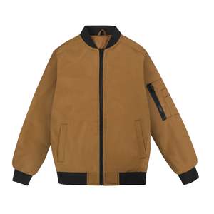Custom Logo Men's Jacket Regular Fit Comfortable Men's Plain with Fashion Trend Casual Breathable Bomber Jacket For Men - Product Image 2