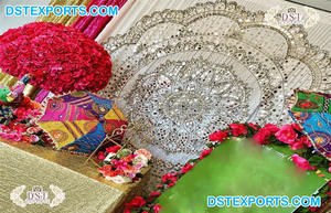Muslim Wedding Heavy Embroidery Arch <b>Backdrops</b> Heavy Hand Embroidery Wedding <b>Backdrops</b> Curtains Wedding <b>Backdrops</b> & Curtains - Product Image 3