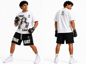 Ensembles de T-shirts à manches courtes pour hommes, impression sérigraphique, 100% coton, écologiques, été, survêtement personnalisé, streetwear, haute qualité - Product Image 3