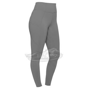 Pantalon d'équitation taille haute pour femme avec empiècements en silicone, Legging d'équitation, Collant d'équitation, Culotte d'équitation - Product Image 1