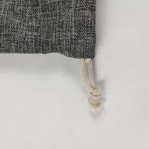 Small Eco Friendly Jute Jewelry <b>Pouch</b> with <b>Drawstring</b> for Ring Necklace and Earring Storage - Product Image 6