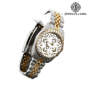 Montre Hip Hop personnalisable avec diamants Moissanite, verre saphir et bracelet en acier inoxydable, disponible à prix d'exportation - Product Image 4