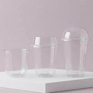 16 oz 500ml Eco-Friendly <b>Plastic</b> <b>Cups</b> Disposable Smoothie <b>Cups</b> for Iced Coffee and Bubble Tea - Product Image 1