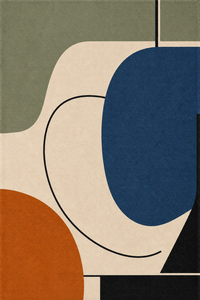 Tapis d'intérieur en laine tufté à la main, abstrait moderne de luxe, tapis géométrique personnalisé de style Bauhaus pour la décoration de la maison et des hôtels - Product Image 5