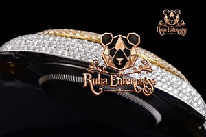 Stainless Steel Round Case Wristwatch with Brilliant Stone Luxury Diamond <b>Watch</b> Analog Quartz <b>Mens</b> <b>Watch</b> <b>for</b> Sale - Product Image 4