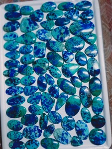 AAA + Cabochon d'azurite naturelle de grande qualité pierre polie à la main pour la fabrication de bijoux prix de gros pierre précieuse d'azurite, - Product Image 4