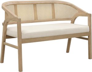 Sofá de Madera Natural con Canapés: Diseño Atemporal de Mediados de Siglo con Comodidad - Product Image 1
