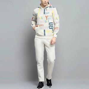 Ensemble de survêtement imprimé pour homme, deux pièces, pantalon de survêtement et sweat à capuche, séchage rapide, coton, streetwear, vêtements de sport, confortable - Product Image 1