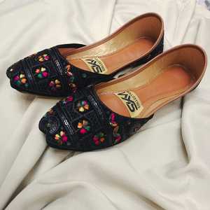 Chaussures Khussa indiennes pakistanaises faites à la main, tailles et couleurs personnalisées 2026, pour femmes, plates, antidérapantes, confortables, pour filles - Product Image 4