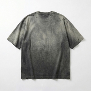 T-shirt oversize délavé à l'acide |   T-shirt vintage délavé à poches en tissu épais |   Fabricant de vêtements streetwear sur mesure OEM - Product Image 2