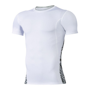 Men's <b>Black</b> Quick Dry <b>Compression</b> T-<b>Shirt</b> Short Sleeve Slim Fit O-Neck Sporty Activewear Gym Fitness Exercise Top - Product Image 5