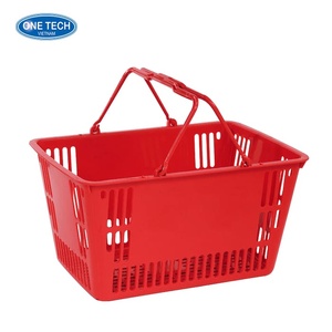 Cesta de compras de plástico con asas de plástico Vietnam C/O, C/Q, ISO ODM 100 MOQ - Product Image 1