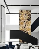 Revêtement mural en pierre naturelle de luxe 100 % écologique, qualité supérieure, certifié CE, garantie 5 ans, épaisseur 1-1,5 cm, ardoise argentée dorée avec support en résine