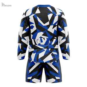 Custom Sublimation Ice Hockey Jersey Set Long Sleeve Ice Hockey Uniform and Shell <b>Shorts</b> Dazzle <b>Camo</b> Kit, Any Design Custom - Product Image 2