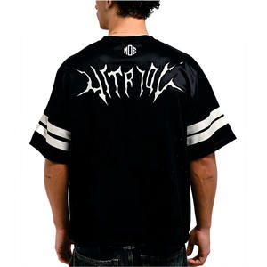 Camiseta de Fútbol Americano Personalizada con Serigrafía, Cuello en V, Malla, Estilo Urbano, Gráficos Góticos, Fabricante OEM Personalizado al por Mayor - Product Image 5