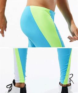 Leggings Deportivos de Cintura Alta para Hombre con Logotipo Personalizado, Transpirables, con Costuras, para Gimnasio, Fitness, Yoga, Compresión, Secado Rápido, Anti-UV, Tela de Algodón y Bambú - Product Image 6
