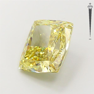 Diamante Cultivado en Laboratorio con Certificación IGI, Corte Cojín de 4.06 CT, Color Amarillo Intenso Fantasía, Claridad VS1, CVD LG 593367070, Joyería ROYAL GEMS - Product Image 2