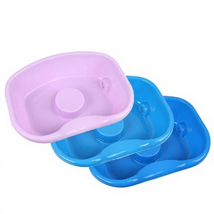 Lavabo KS para cama, 45.5x33cm, de plástico, para usar de acostada, con tubo de drenaje y tapón - Product Image 1