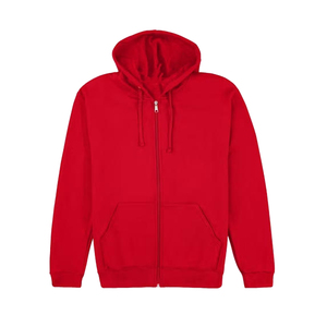 Sudadera con Capucha Roja para Hombre, Fabricada en Algodón y Felpa, Color Sólido, Informal, para Otoño - Product Image 4