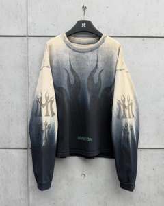เสื้อสเวตเชิ้ตคอกลมโอเวอร์ไซส์ พิมพ์ลาย Three Times Rotten สไตล์สตรีทแวร์ ยูนิเซ็กส์ แขนยาว สำหรับฤดูใบไม้ร่วง - Product Image 2