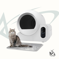 Litière automatique intelligente Sudex pour chat, WiFi, auto-nettoyante, bac à litière de 70 L, capteur de gravité, nettoyage facile, écologique, anti-odeurs