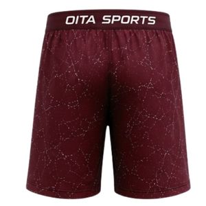 Pantalones Cortos Deportivos con Estampado de Puntos Color Granate, Cintura Elástica, Ligeros, Transpirables, para Gimnasio, Entrenamiento, Fitness - Product Image 2