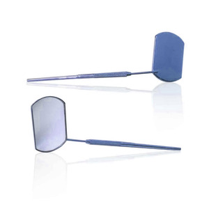 Lightweight Stainless Steel Heart Salon Viewing Tool Comfortable Handle Clear Surface Convenient Portable Design Eyelash <b>Mirror</b> - Product Image 1